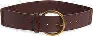 Linea Pelle Round Buckle Wide Belt