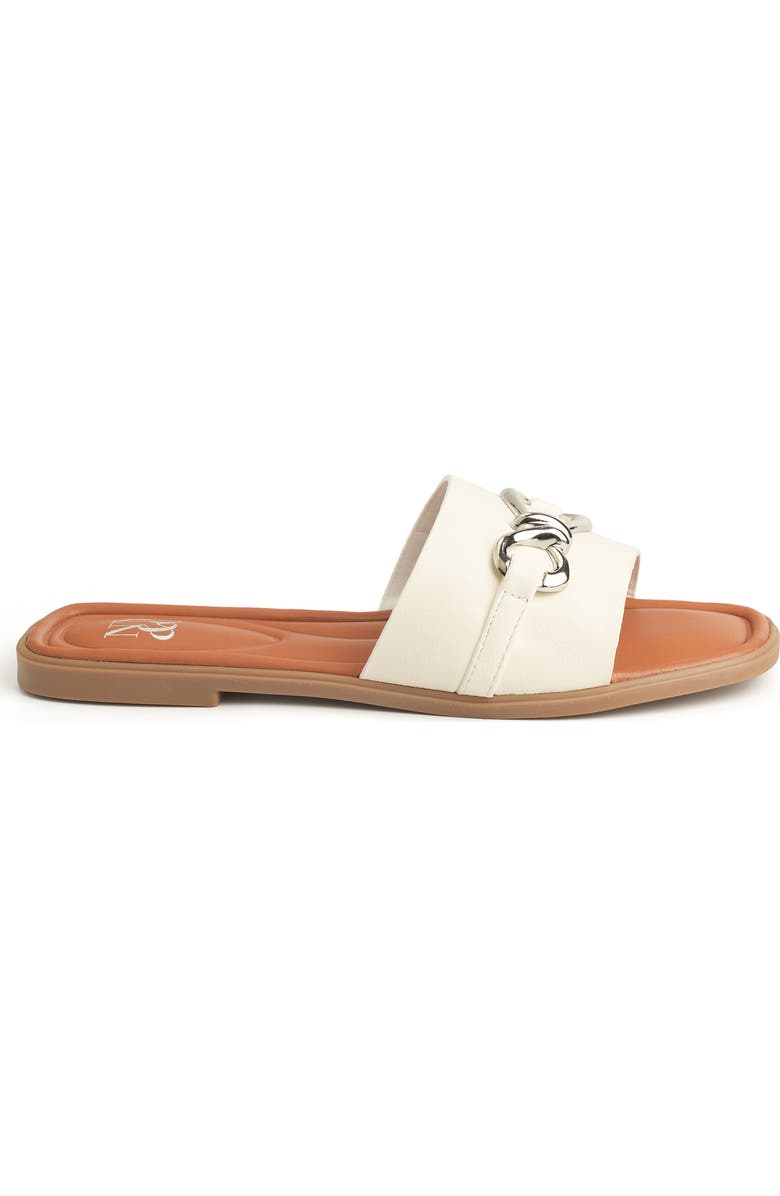 NEW YORK AND COMPANY Rayla Bit Slide Sandal, Alternate, color, White
