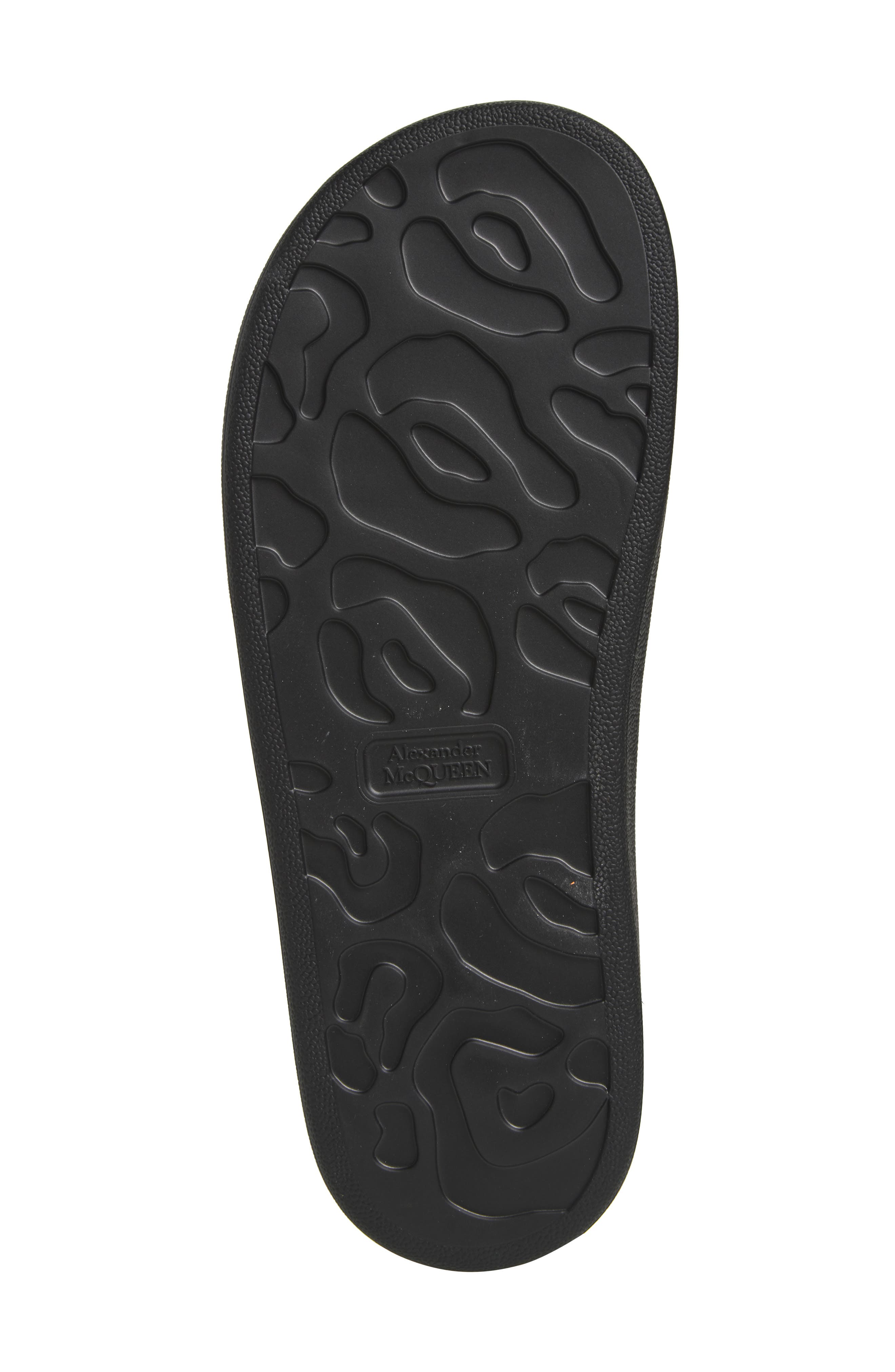 McQueen Oversized Hybrid Slide Sandal, Alternate, color, Pewter Black Gunmetal