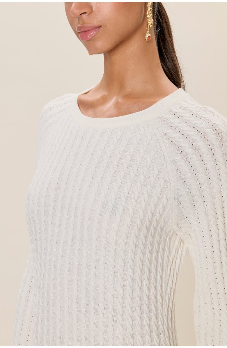 Rebecca Taylor Ella Sweater Dress, Alternate, color, Ivory