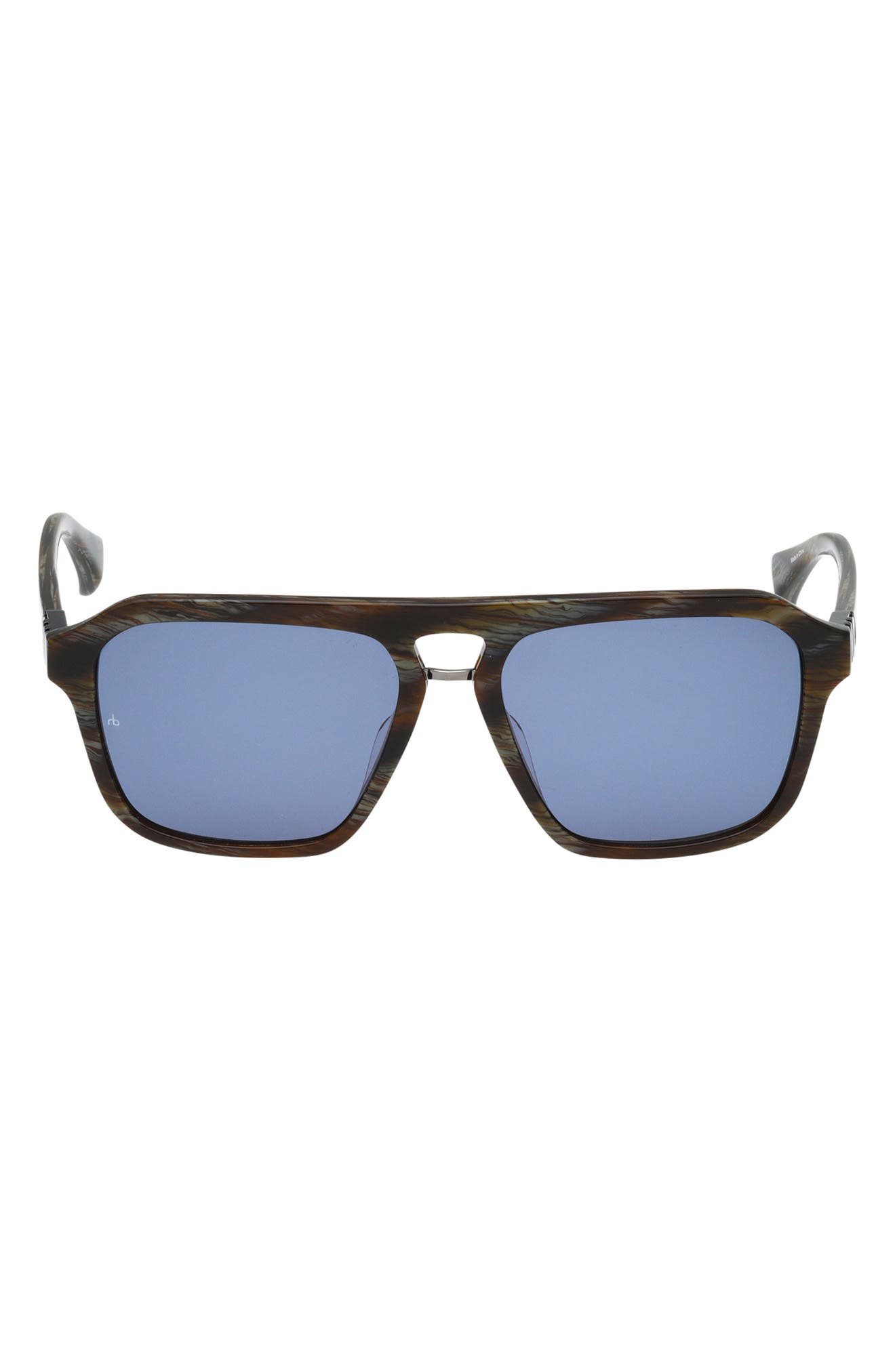 SHINY DARK BROWN HORN NAVY LEN