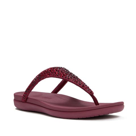Solay Mixed-Crystal Toe-Post Sandals