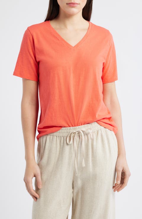 Easy V-Neck Organic Cotton T-Shirt