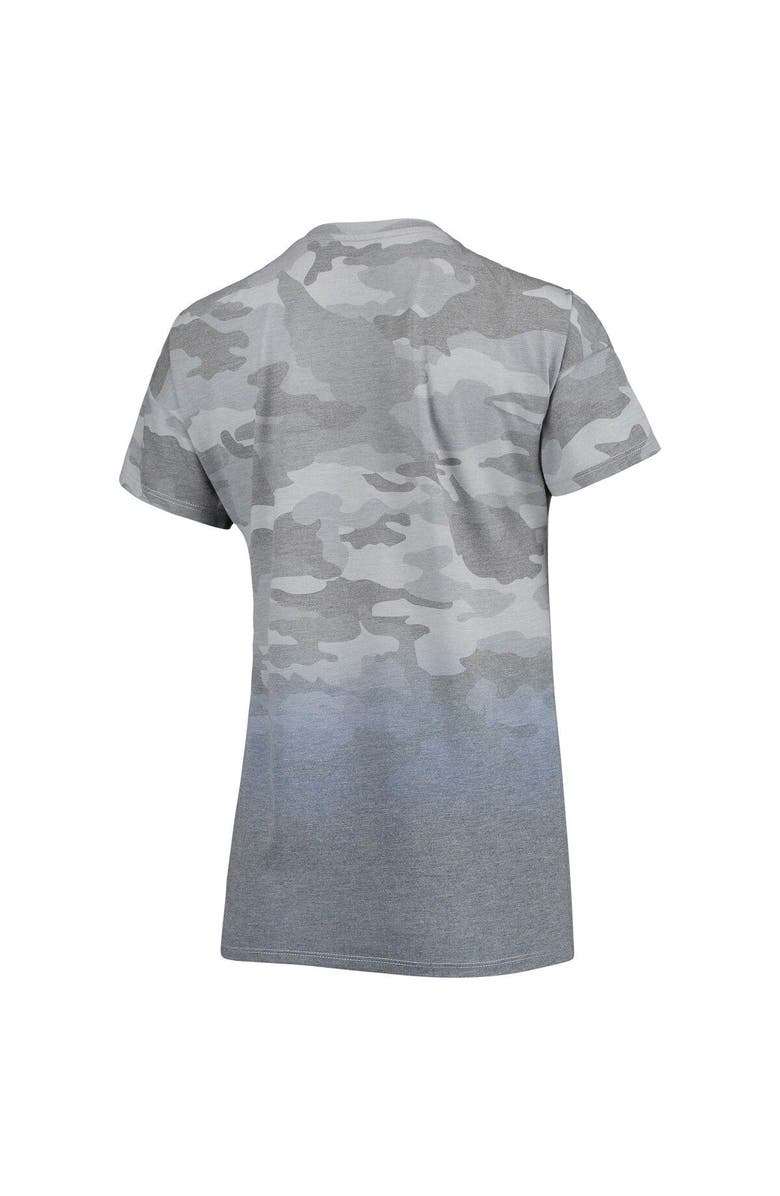 Outerstuff Juniors Gray/College Navy Seattle Seahawks Beth Camo Dip-Dye T-Shirt, Alternate, color,