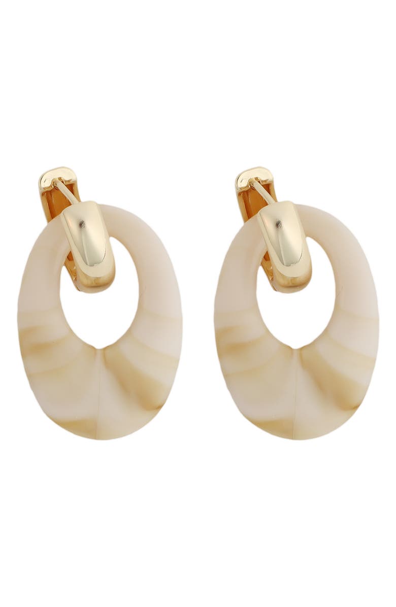 Panacea Two-Tone Link Hoop Earrings, Main, color, Two-Tone