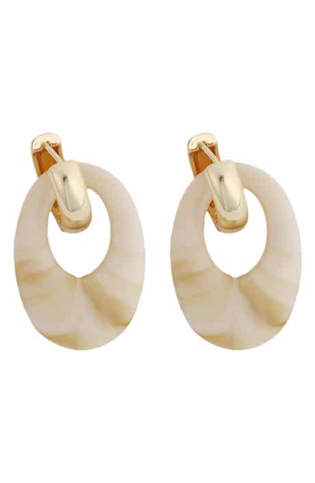 Panacea Two-Tone Link Hoop Earrings