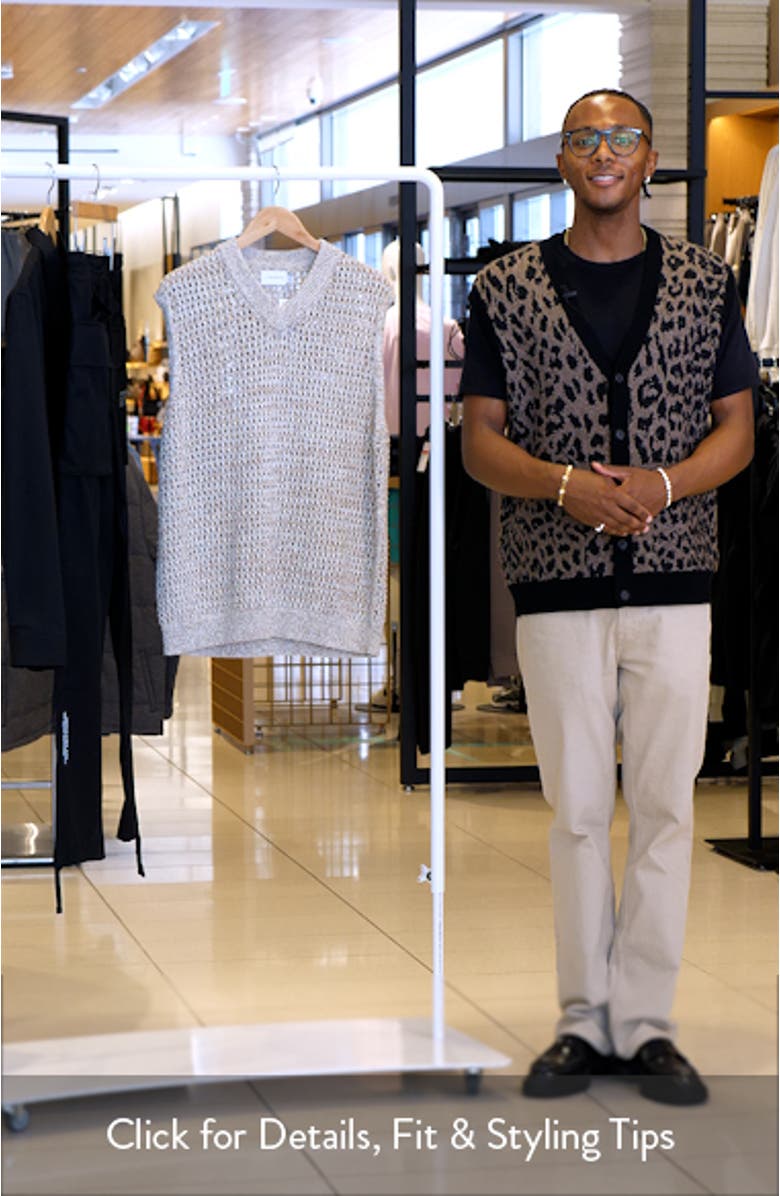 Twisted Open Stitch Sweater Vest, sales video thumbnail