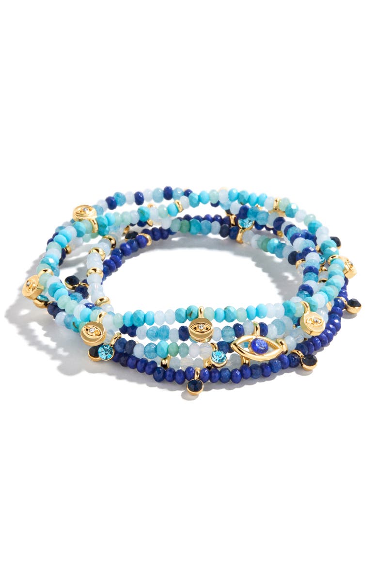 Evil Eye Layered Bracelet, Alternate, color, TURQUOISE