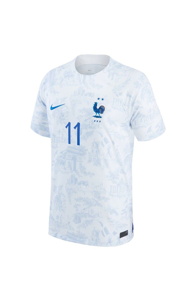 Nike Men's Nike Ousmane Dembele White France National Team 2022/23 Replica Away Jersey, Alternate, color, 