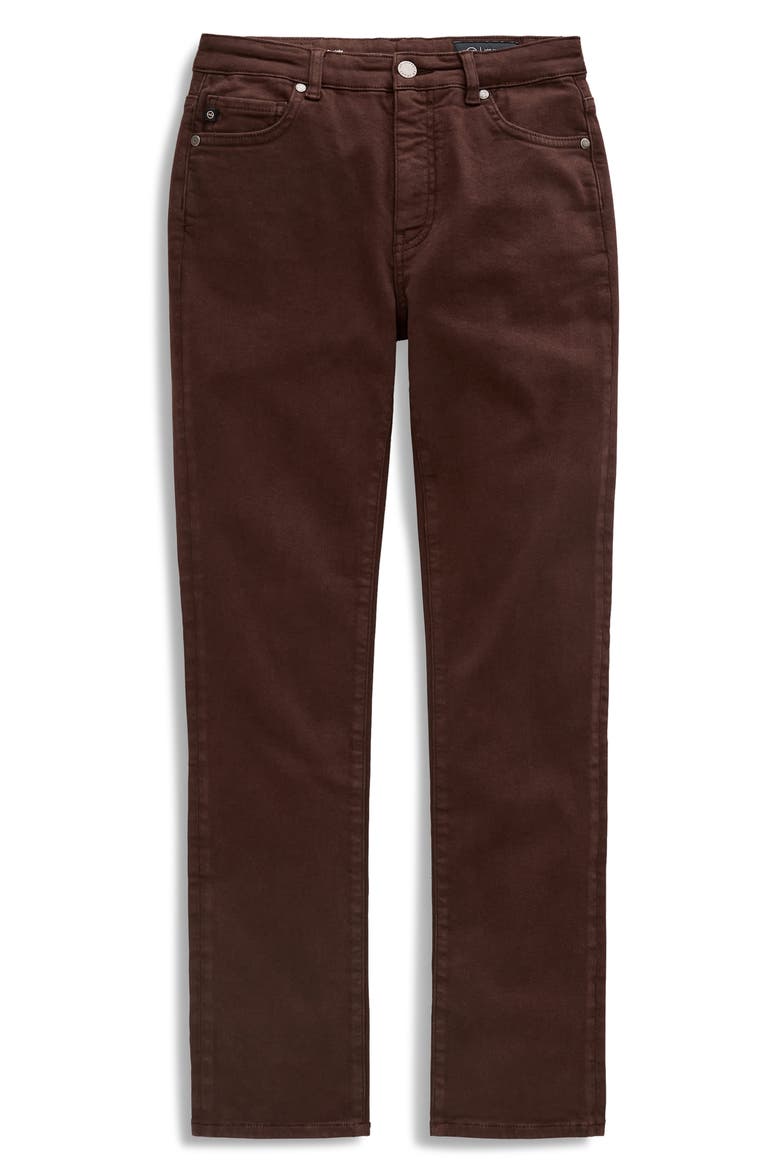 Mari Mid Rise Slim Straight Leg Jeans, Alternate, color, WOOD BROWN