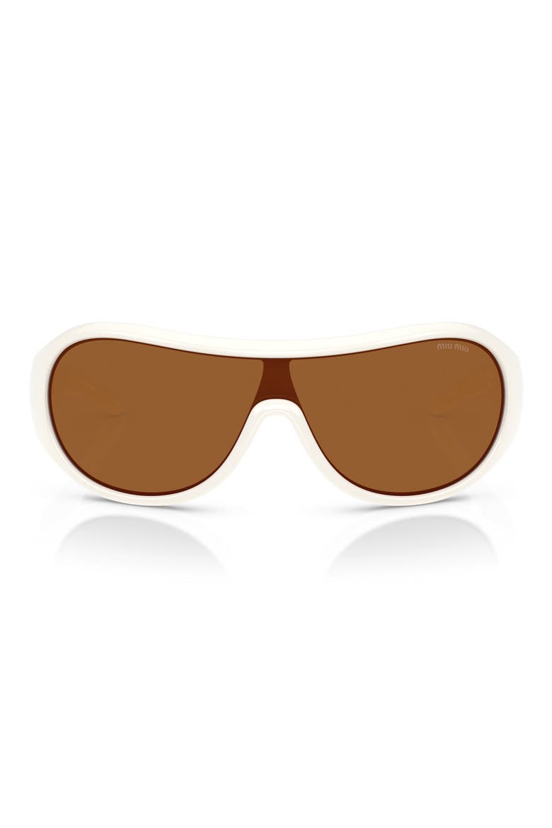 133mm Oversized Irregular Sunglasses, Main, color, WHITE / DARK BRONZE