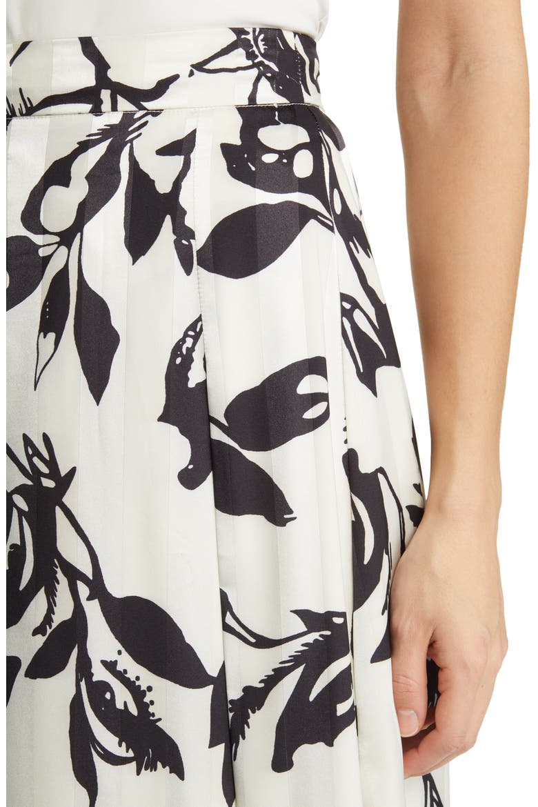 Ryan Floral Midi Skirt, Alternate, color, WHITE
