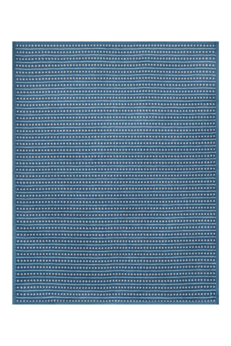 Beach Pebble Cornflower Blanket, Alternate, color, BLUE