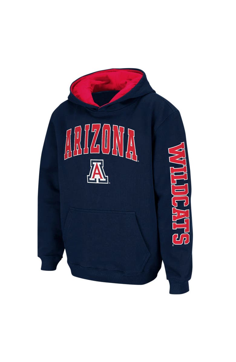 COLOSSEUM Youth Colosseum Navy Arizona Wildcats 2-Hit Team Pullover Hoodie, Alternate, color, Navy