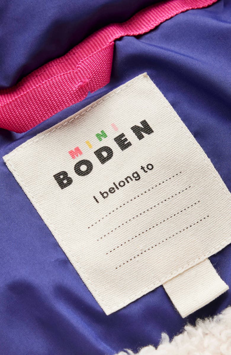 Mini Boden Kids' Longline Hooded Quilted Puffer Coat, Alternate, color,