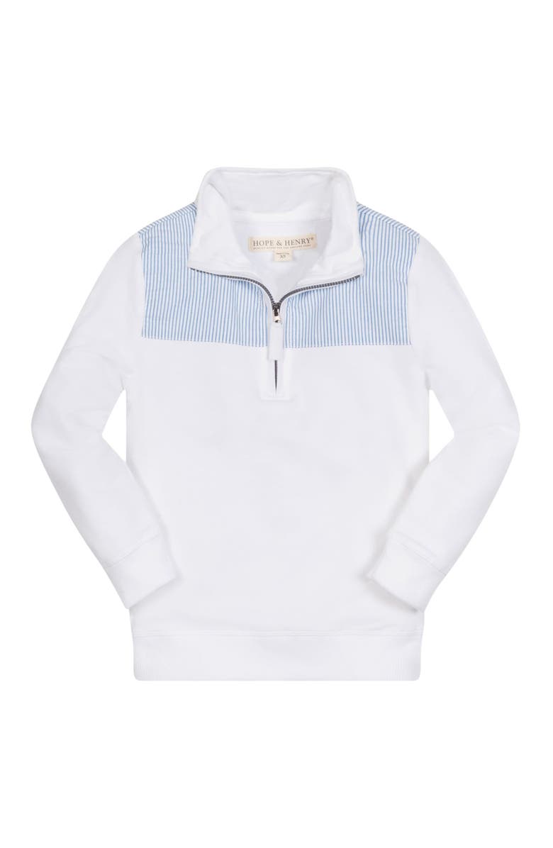 Hope & Henry Baby Boys' Organic French Terry Half-Zip Pullover, Infant, Main, color, 