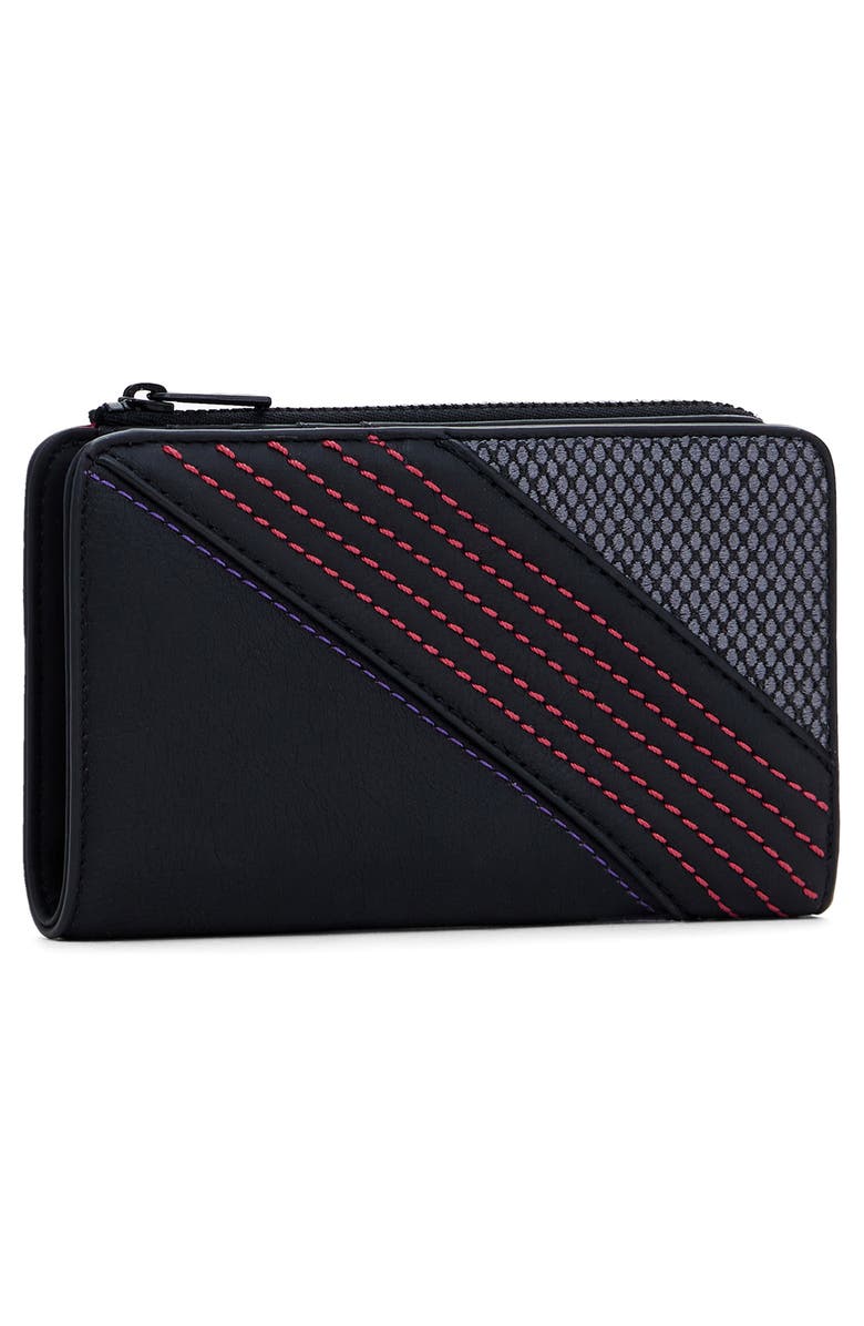 Desigual Faux Leather Bifold Wallet, Alternate, color, Black Multi