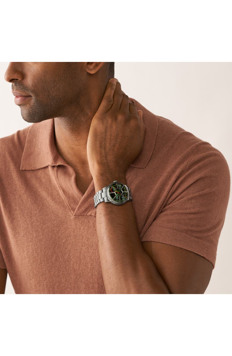 Fossil x Star Wars<sup>™</sup> Limited Edition TIE Fighter Bracelet Watch, 40mm, Alternate, color, 