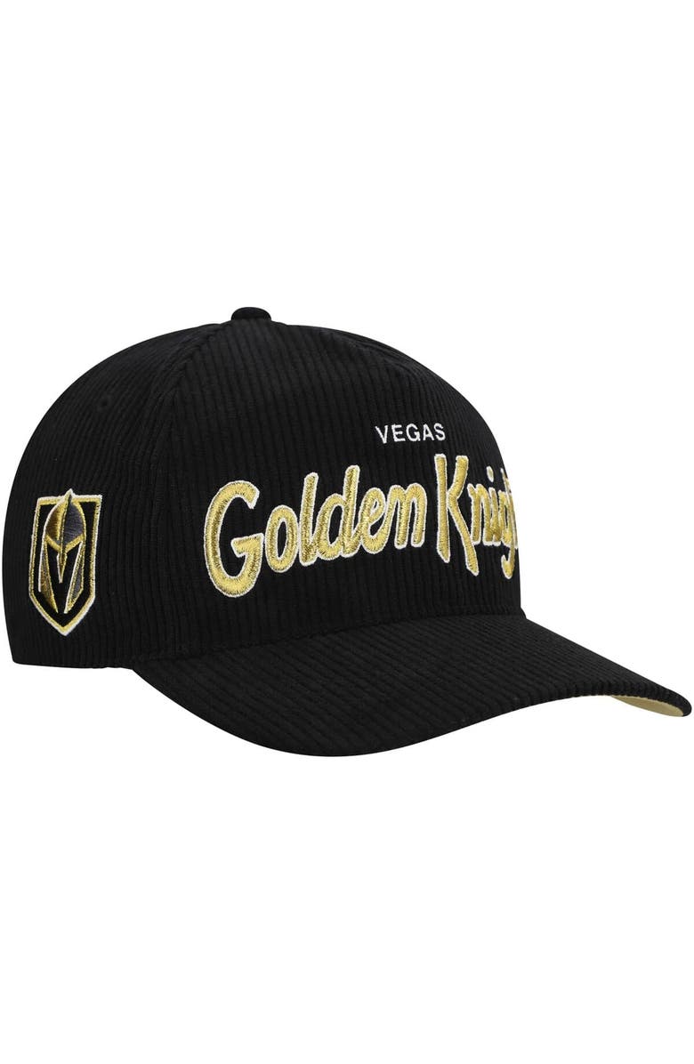 '47 Men's '47 Black Vegas Golden Knights Crosstown Corduroy Hitch Adjustable Hat, Main, color, Black
