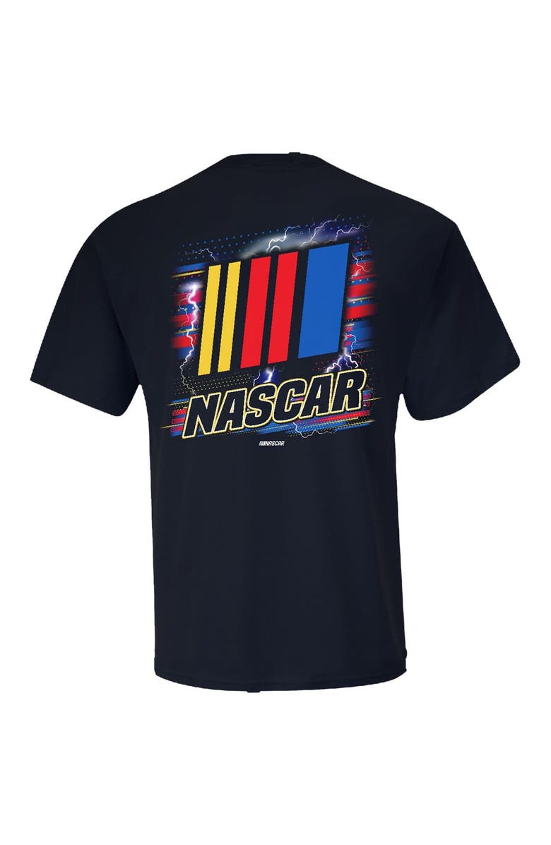 CHECKERED FLAG Men's Checkered Flag Sports Navy NASCAR Lightning T-Shirt, Alternate, color, Navy