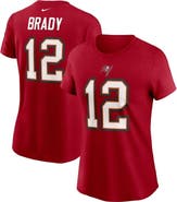 Nike Women's Nike Tom Brady Red Tampa Bay Buccaneers Name & Number T-Shirt