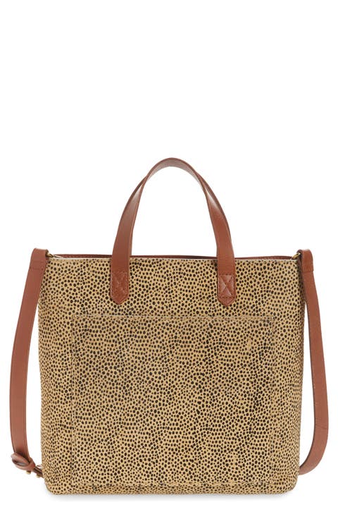 The Zip Top Small Spotted Calf Hair Transport Crossbody Bag