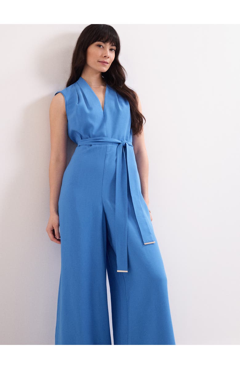 Phase Eight Marta V-Neck Jumpsuit, Alternate, color, Pale Blue