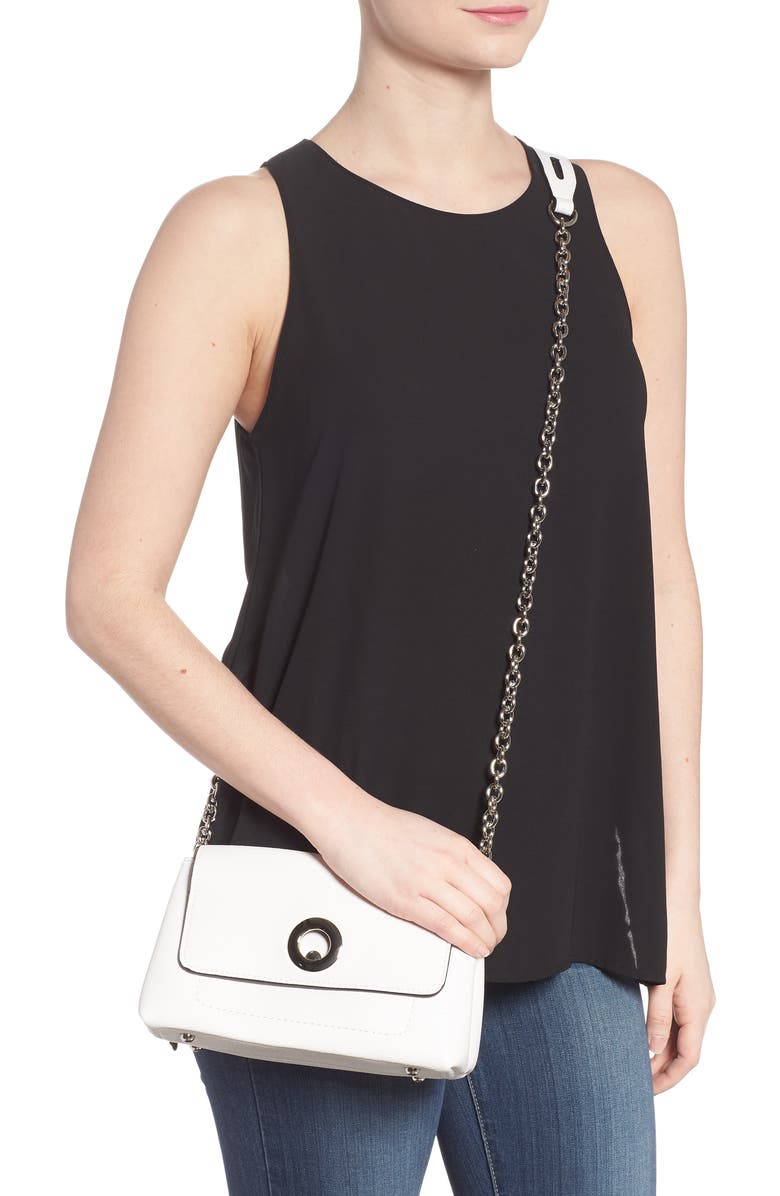 Sondra Roberts Chain Strap Faux Leather Crossbody Bag, Alternate, color,