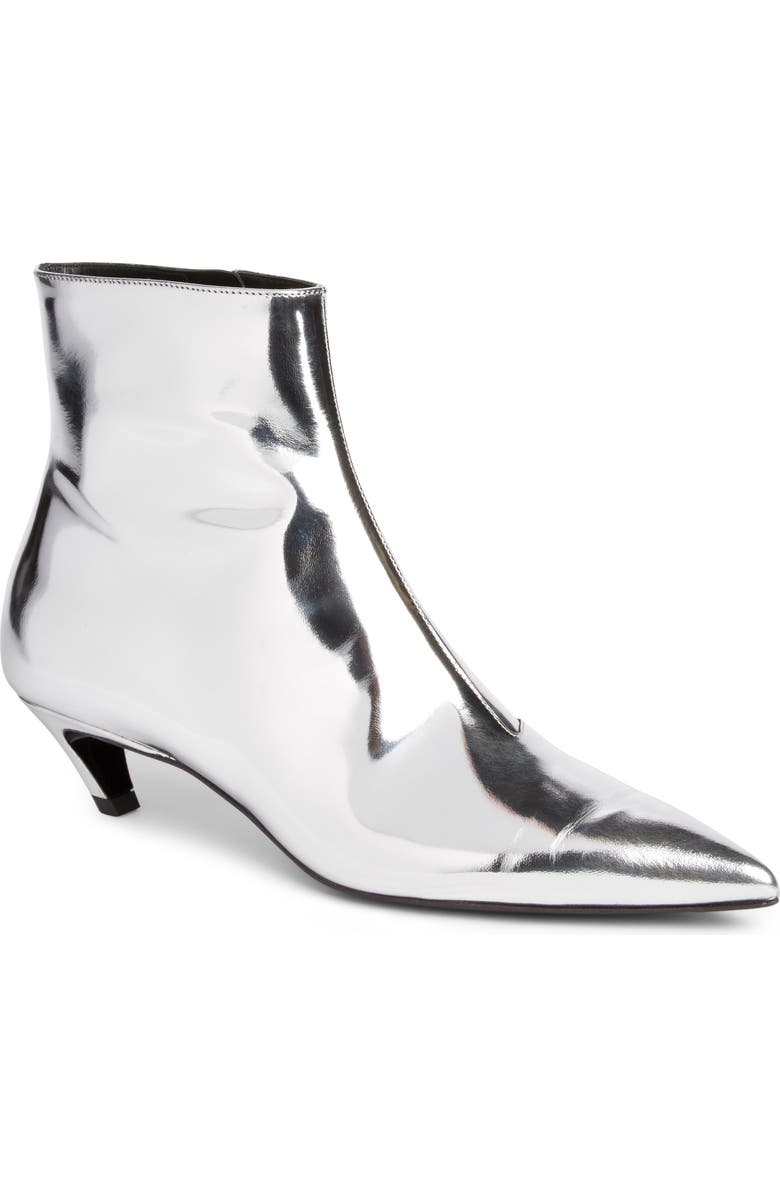 Balenciaga Metallic Pointy Toe Bootie, Main, color,