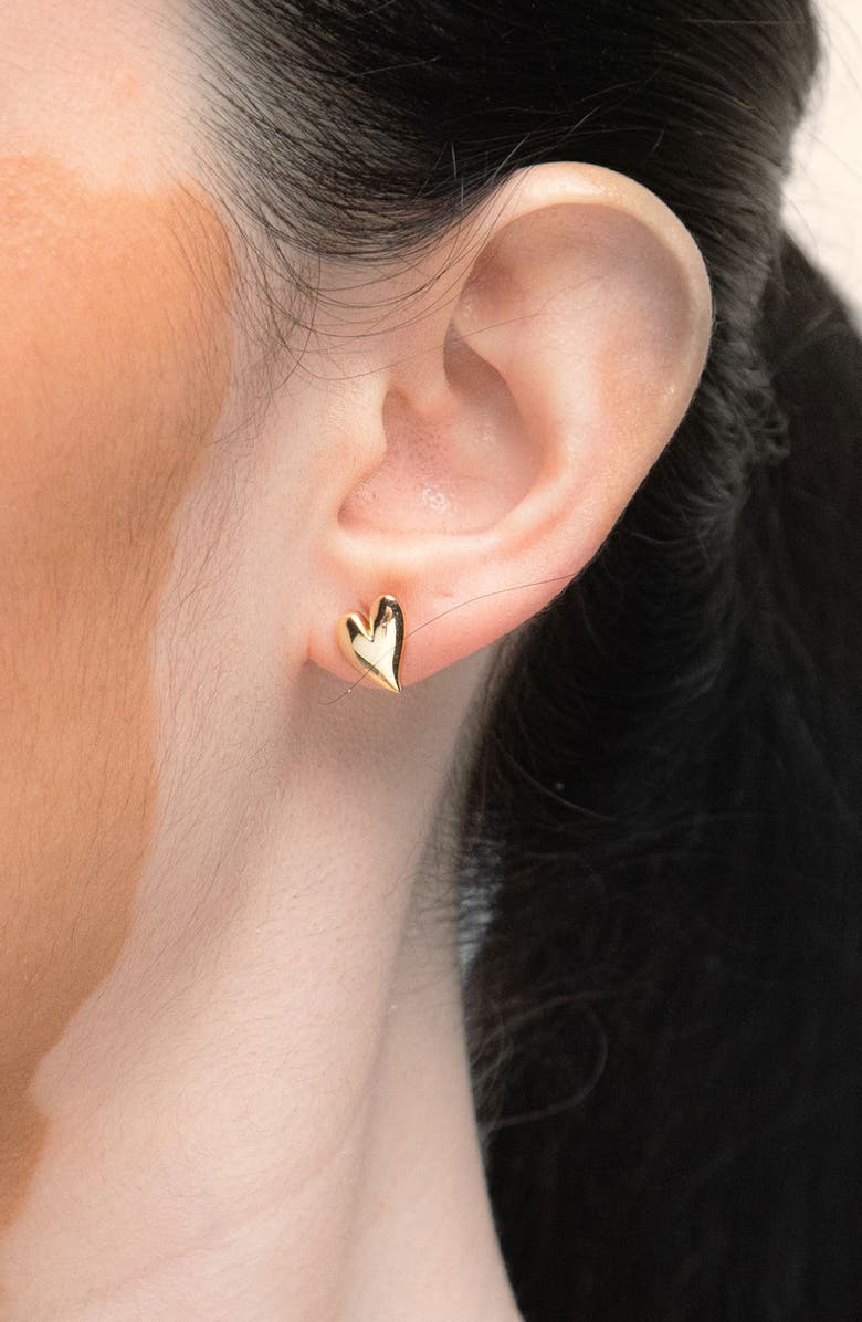 YOJ Mini Heart Stud Earrings, Alternate, color, Gold
