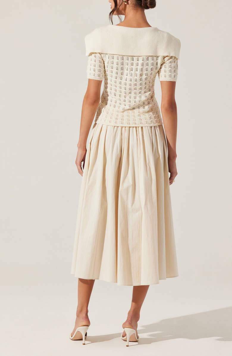 ASTR the Label Analissa Short Sleeve Cardigan, Alternate, color, Cream