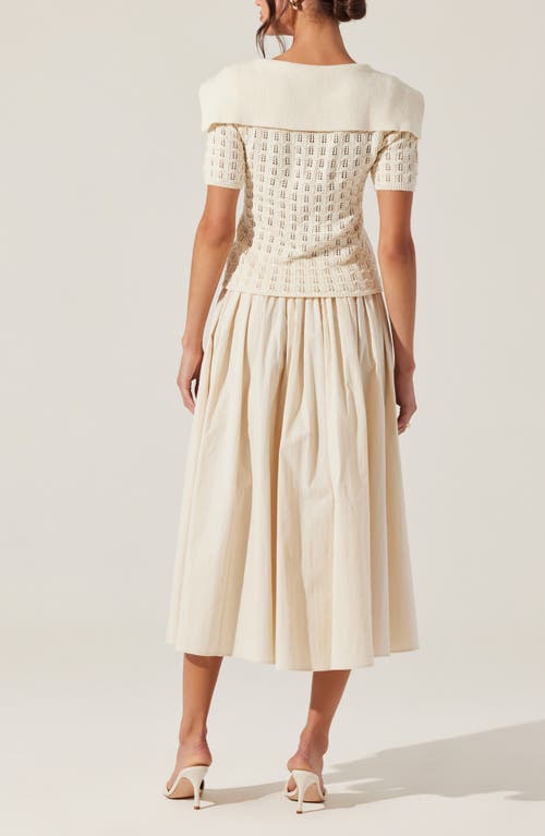 Shop Astr The Label Analissa Short Sleeve Cardigan In Cream