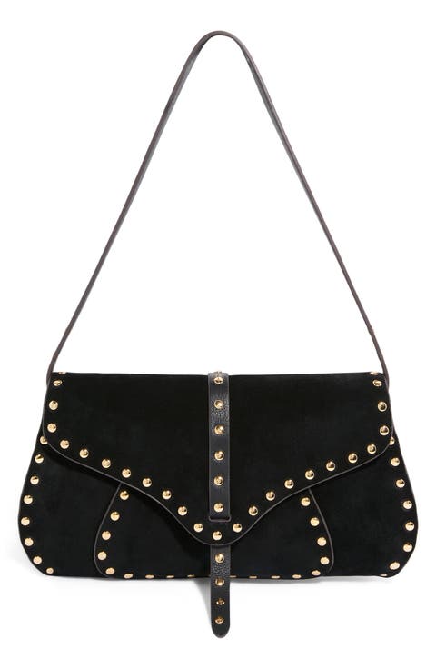 Armour Leather Baguette Shoulder Bag