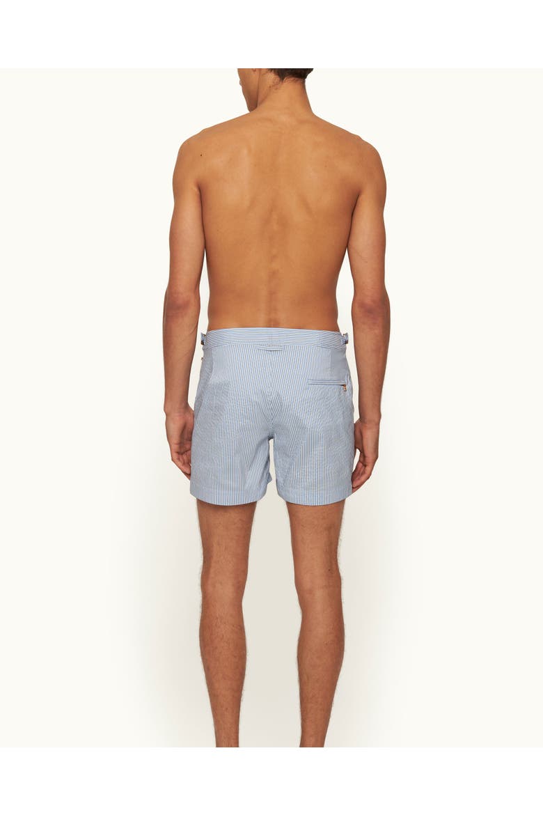 Bulldog Tailored-Fit Swim Shorts, Alternate, color, Wave Blue