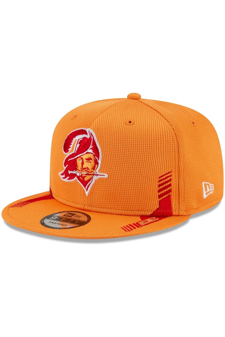 Men's New Era Orange Tampa Bay Buccaneers 2021 NFL Sideline Home Historic Logo 9FIFTY Snapback Adjustable Hat, Main, color, Orange