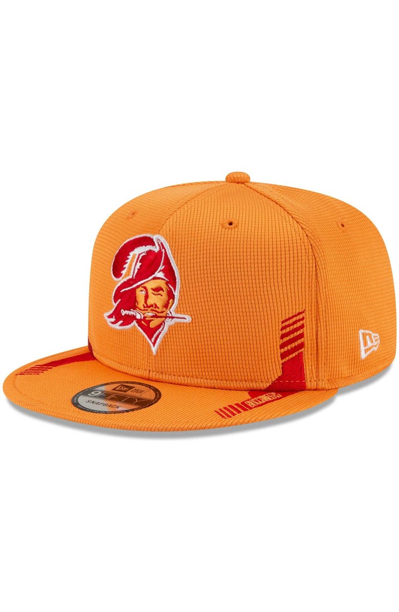 New Era Men's New Era Orange Tampa Bay Buccaneers 2021 NFL Sideline Home Historic Logo 9FIFTY Snapback Adjustable Hat, Main, color, 