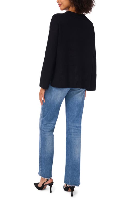 Vince Camuto Relaxed Crewneck Sweater In Black