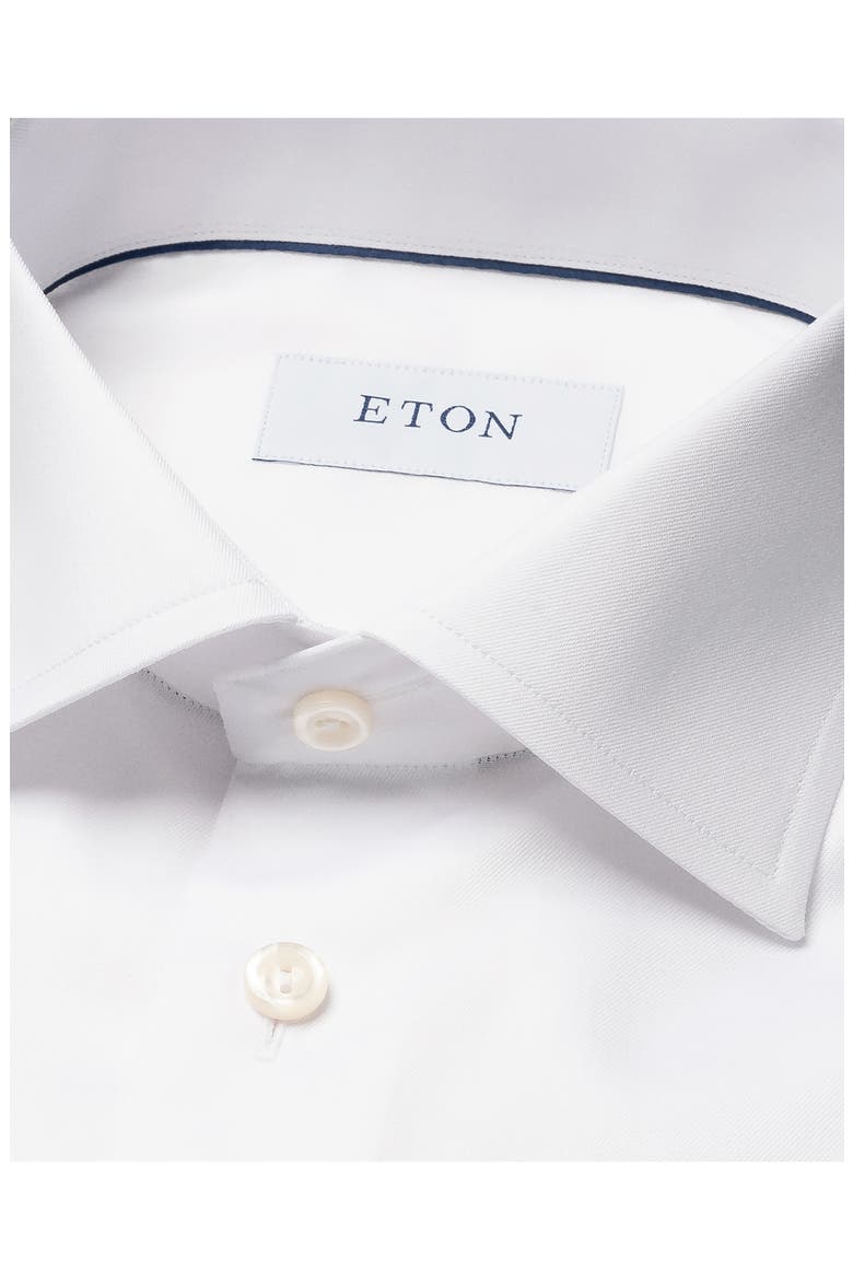 Contemporary Fit Cotton Twill Dress Shirt, Alternate, color, WHITE