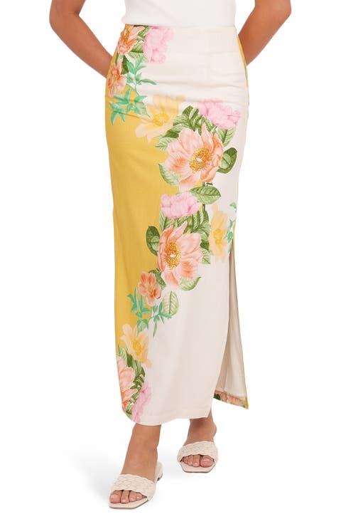 Floral Print Maxi Skirt