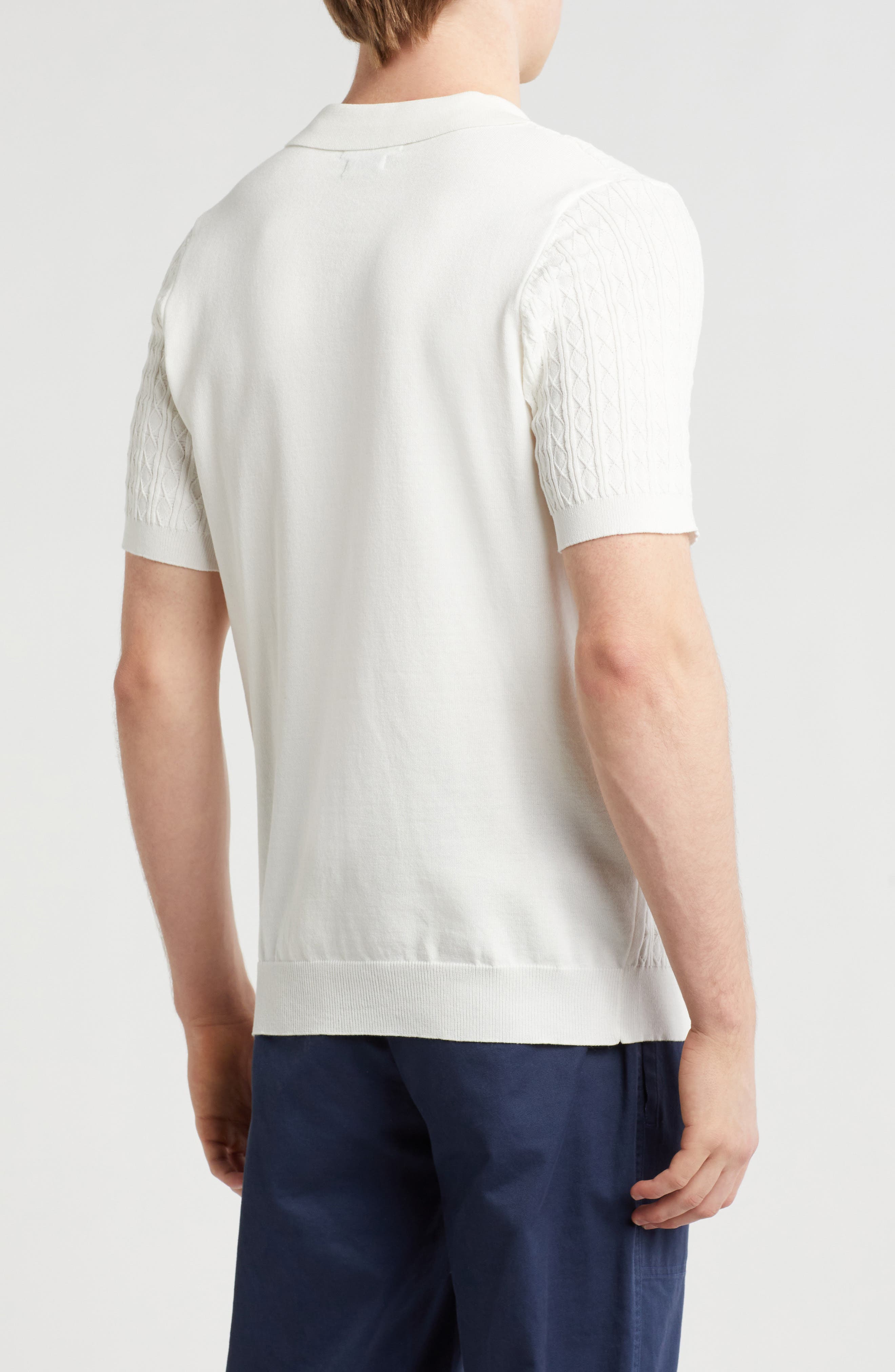 Textured Sweater Knit Polo - image 2