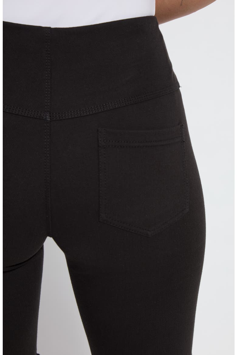 'Lyssentials Stretch Denim Boyfriend Shorts, Alternate, color, BLACK