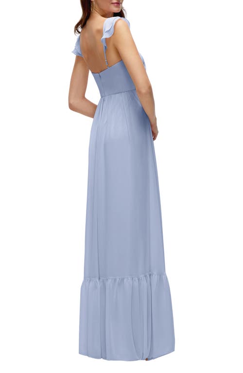 Dessy Collection Bustier Maxi Dress In Sky Blue