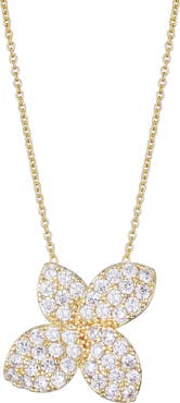Adornia Oversize Cubic Zirconia Floral Pendant Necklace