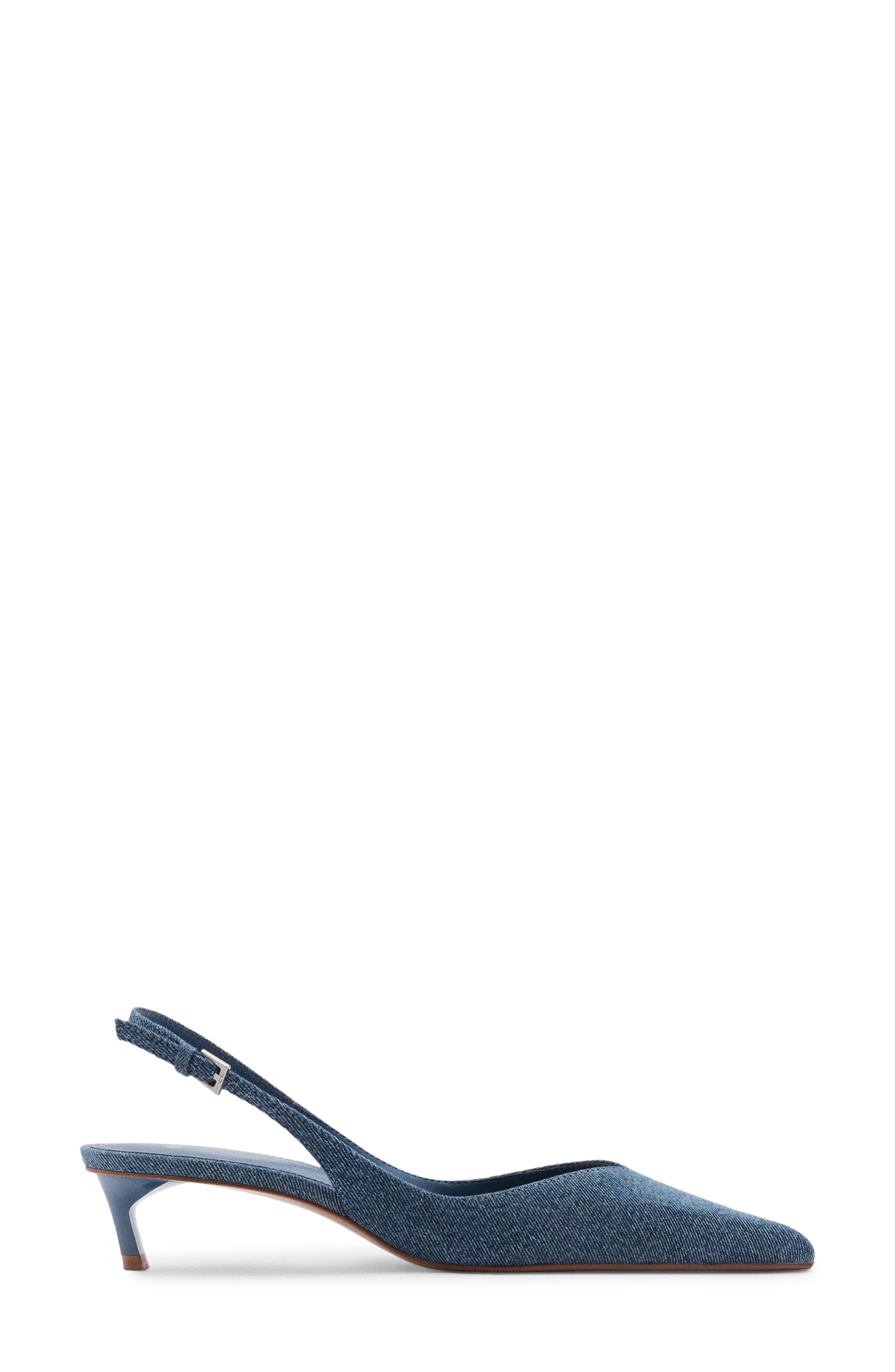 MANGO Kitten Heel Pointed Toe Pump, Alternate, color, 