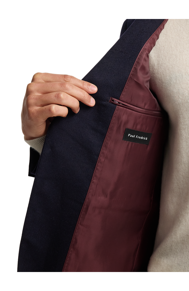 Paul Fredrick Cashmere Single Breasted Notch Lapel Sport Coat, Alternate, color, Navy