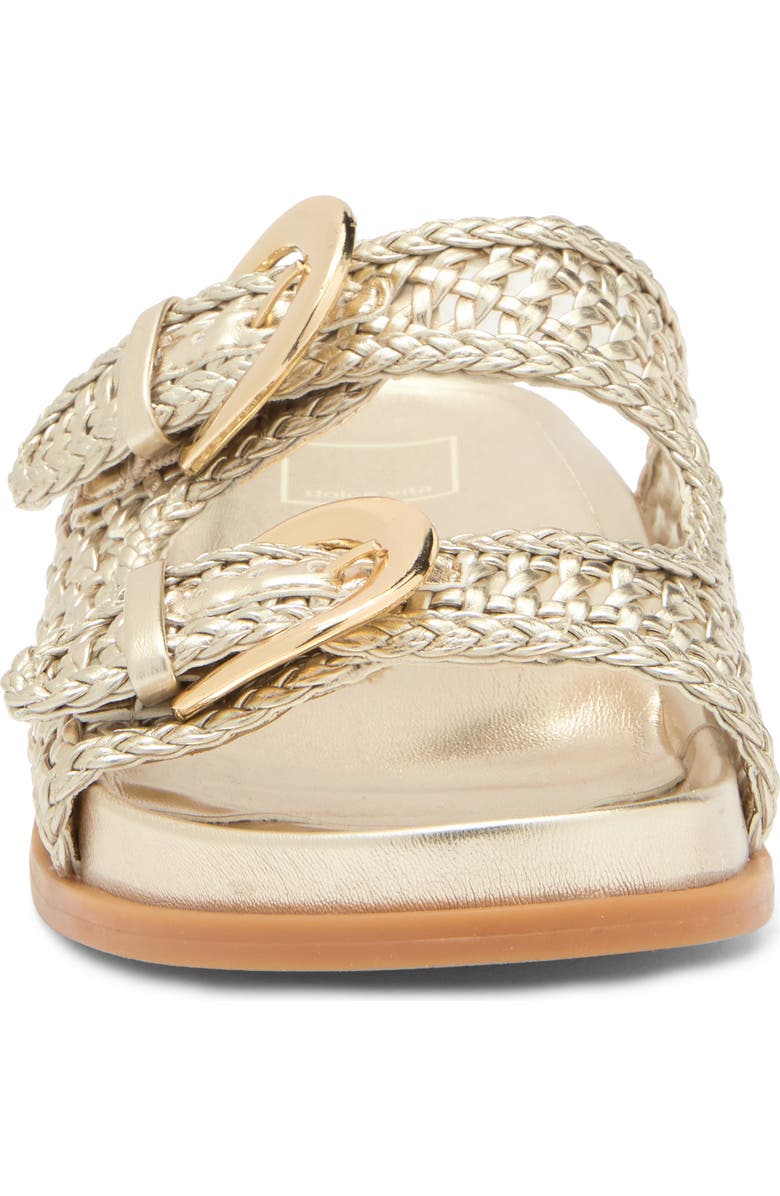 Dolce Vita Sensa Woven Double Strap Slide Sandal, Alternate, color, Platinum Stella