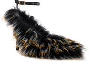 AZALEA WANG Noir Faux Fur Pump