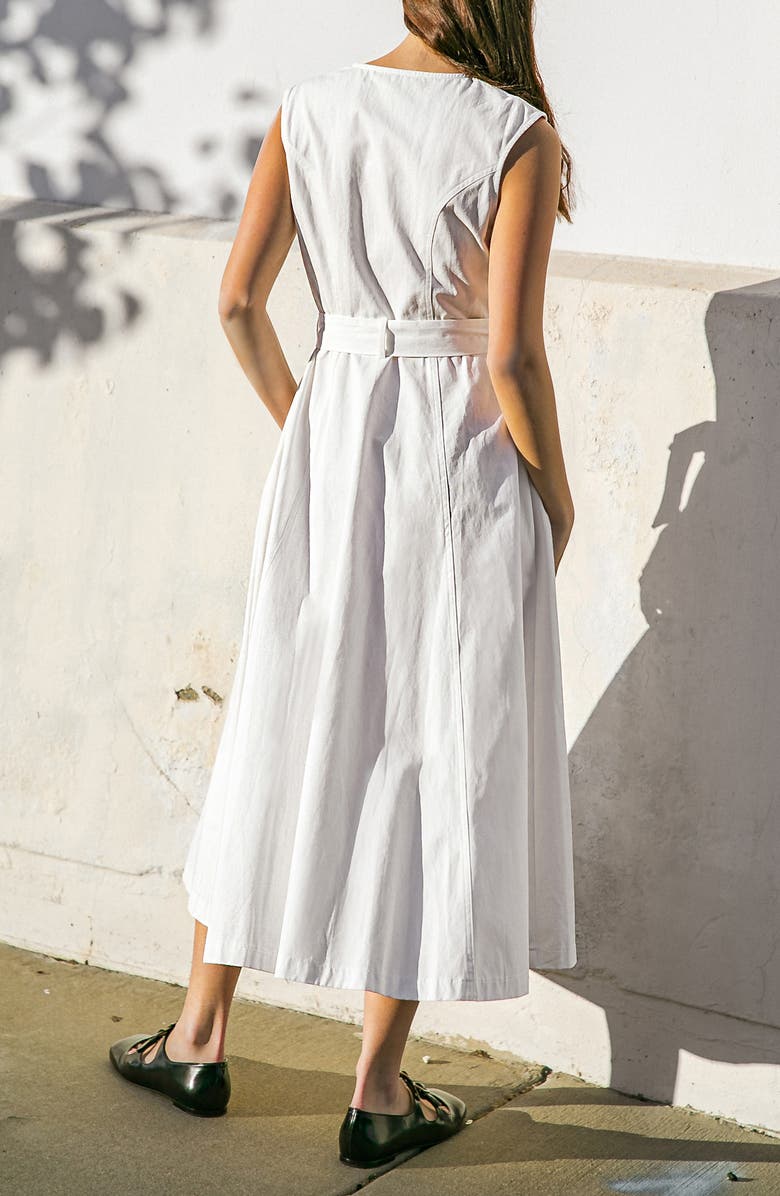 FREEMARKET Sleeveless Tie Waist Maxi Dress, Alternate, color, White