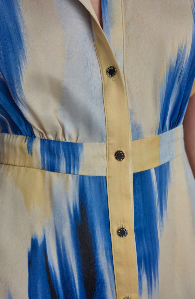 DKNY Abstract Satin Shirtdress, Alternate, color, Sunlit Shoreline