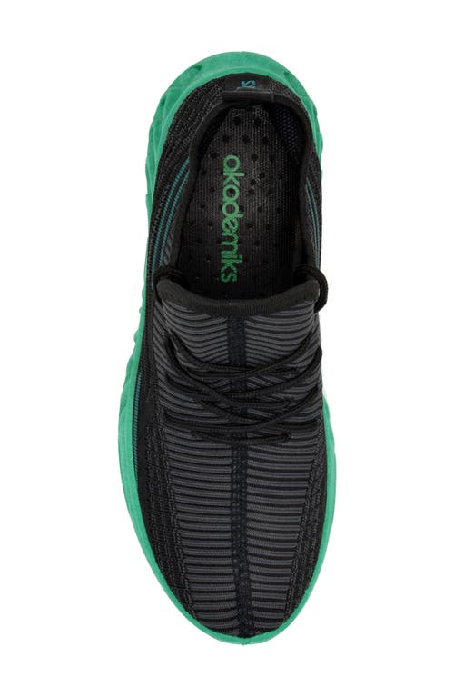 Akademiks Fit Jogger Sneaker In Black-teal